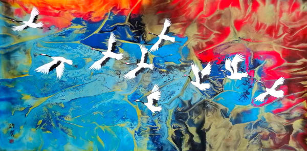 ZHANG Jinxian 张谨贤 - Auspicious Fairy Crane - 4 瑞鹤图-4, 2021