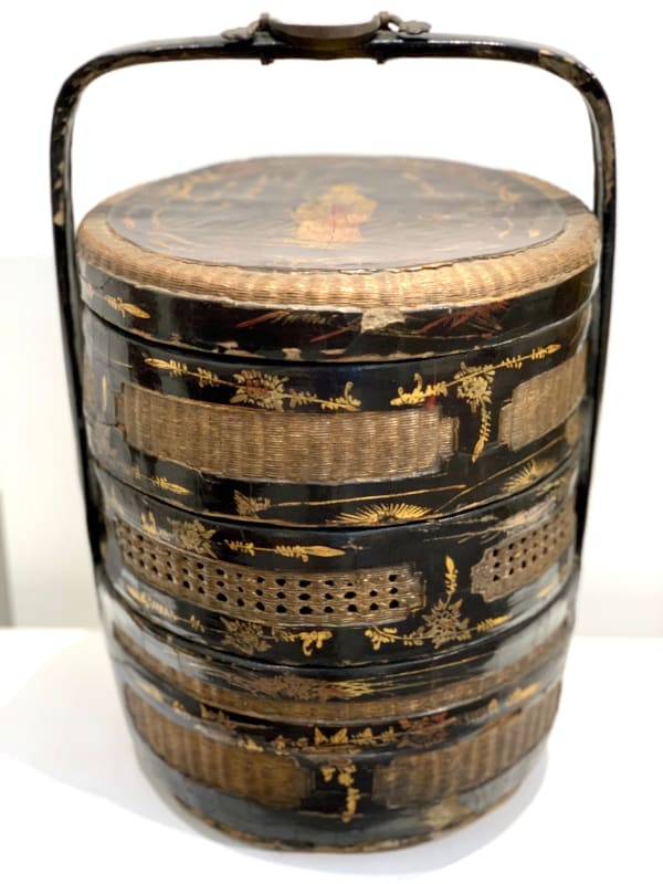 Chinese antieke zwarte lak bruiloft mand Qing-dynastie Aziatische antieke meubelen kunst yi brusselse kunstgalerij