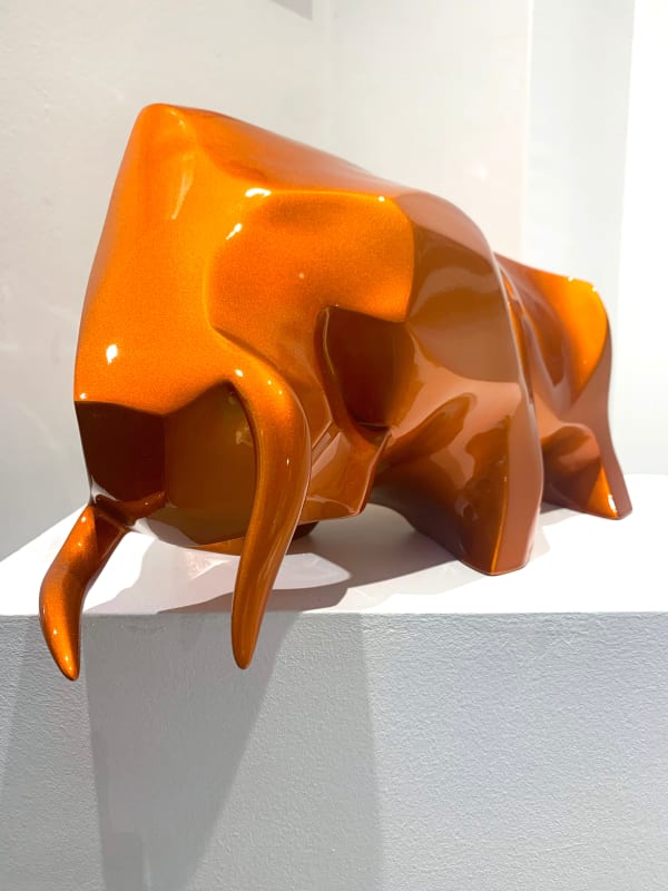 taureau, so du sud, sculpture en résine, sculpture art, sculpture contemporaine, boeuf orange, art animalier, sculpture animalière, art contemporain, bel animal, sculpture de boeuf, statue de boeuf, décoration d'intérieur, sculpture zen, design d'intérieur, décoration d'art, design d'art , art theme heyi, galerie d'art de bruxelles