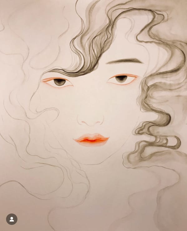 yin yang wang jojo chinees eigentijds ukiyo-e en yamato-e schilderij inkt verf mooie Japanse man aquarel tekenen interieur ontwerper kunstgallerij kunst yi brussels