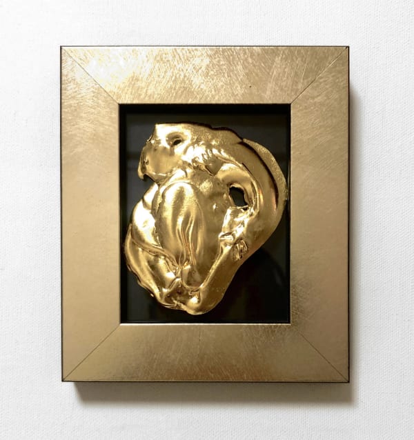 Angabe unbekannter Samen 5 unbekannte Kraft Harzkunst Blattgold japanische Kunst abstrakte Malerei abstrakte Kunst Mischtechnik Art Yi-Galerie Brüsseler Kunstgalerie