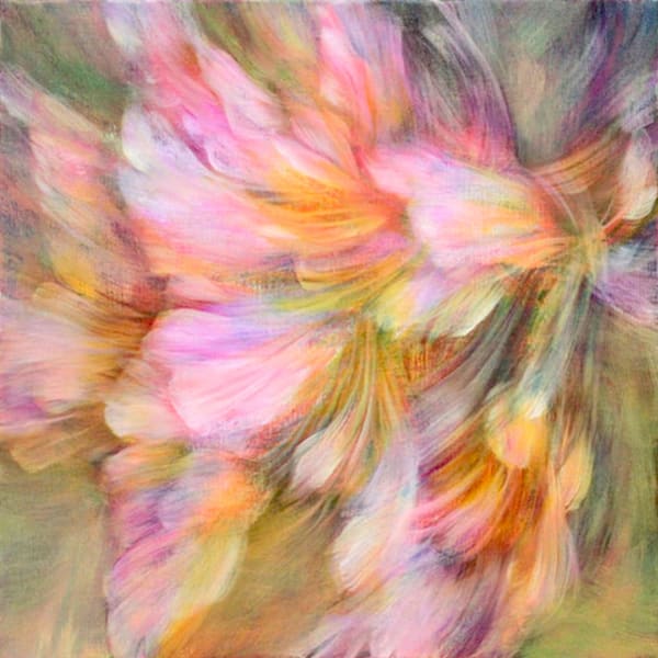 nagare valse de fleur peinture Noriku kura fuji rose printemps fleur peinture japonaise japon peinture contemporaine peinture à l'huile Galerie Art Yi galerie d'art de Bruxelles