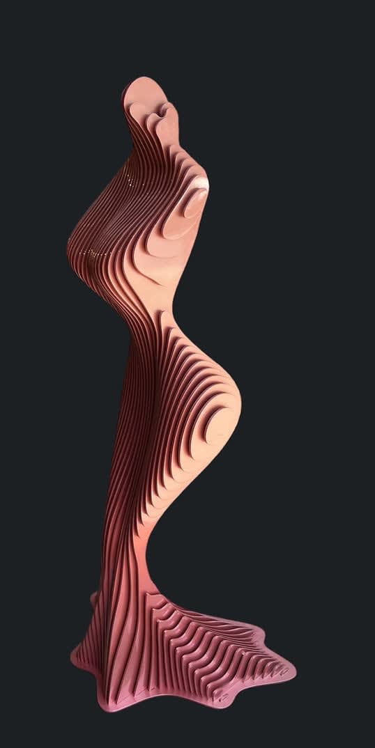 venuza hedendaagse vrouw sculptuur hoek tuinkunst jean paul kala aluminium kunst Art Yi-galerij Kunstgalerij Brussel