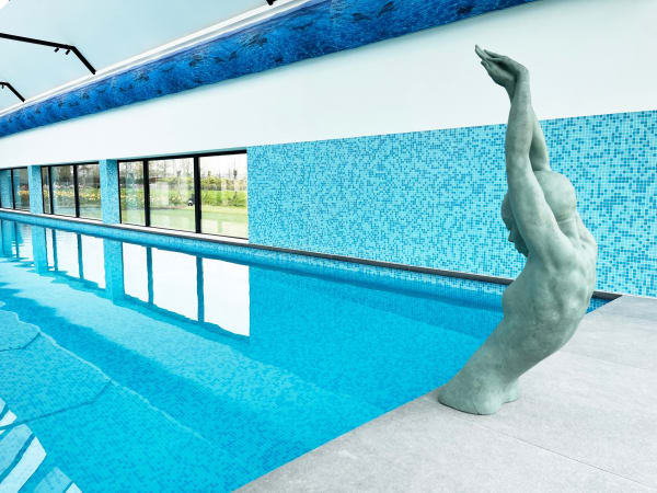 The way i believe Marc de Corte swimming woman sculpture swim sculpture swim girl sculpture sculpture garden sculpture bronze sculpture contemporary sculpture Art Yi gallery Brussels art gallery swimming pool art