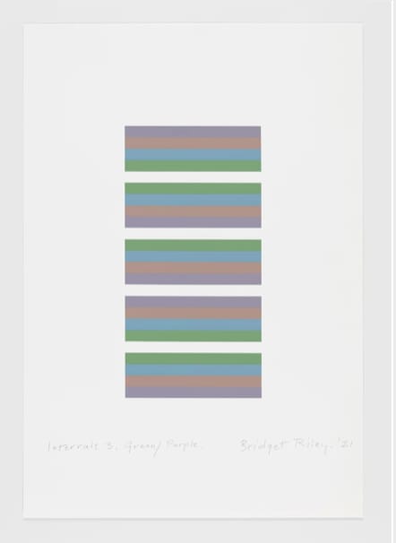 Bridget Riley, Intervals 3 (Blue / Green)