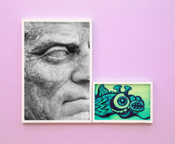 Basim Magdy Someone Tried to Lock up Time (Fish Tongue), 2018 2 C-Prints from chemically-altered slides on Fujiflex Metallic material 67 x 45 cm / 25.5 x 38 cm, each. Overall dimensions 69 x 87 cm Edition 3 of 3 + 1 AP