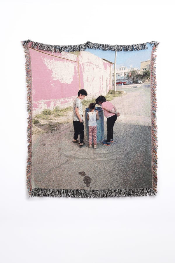 Sarah Abu Abdallah Blanket No.36 From the Blankets Series, 2023 Digital image on woven cotton textile 160.0 x 134.6 cm