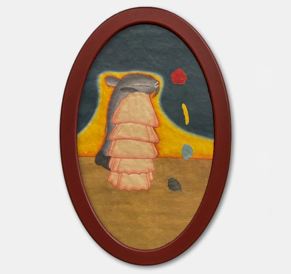 Basmah Felemban Figure 1. Fifth generation catfish, 2025 Gouache on Hemp paper 28 x 20 cm
