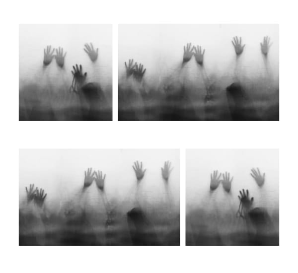 Sultan Bin Fahad Frequency Hand Diptich Diptych Print Piece 1: 76.2 x 127 cm Piece 2: 76.2 x 76.2 cm