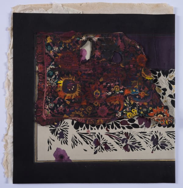 Asma Bahmim Rose Carpet II, 2025 Natural pigments on handmade paper 55 x 53 cm