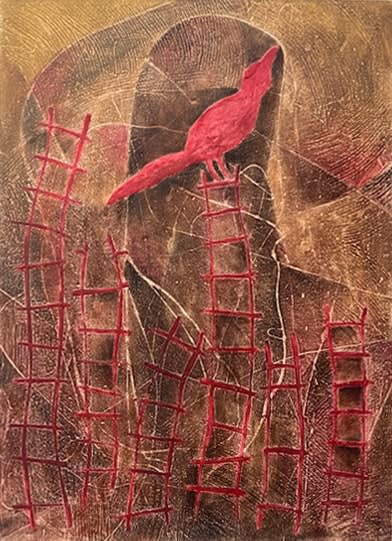 Javier Chalini, Red Bird at Dusk