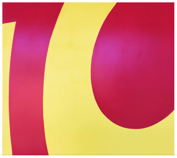 William Greiner Road Signs in Designer Color (Ferrari Red), 2017 Acrylic on canvas 48 x 48 in 121.9 x 121.9 cm