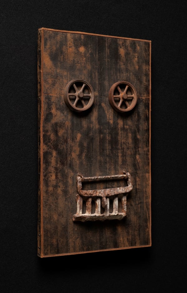 Kevin Watson Herman Leather, Wood, Steel 21 12” x 12 3/8” x 2”