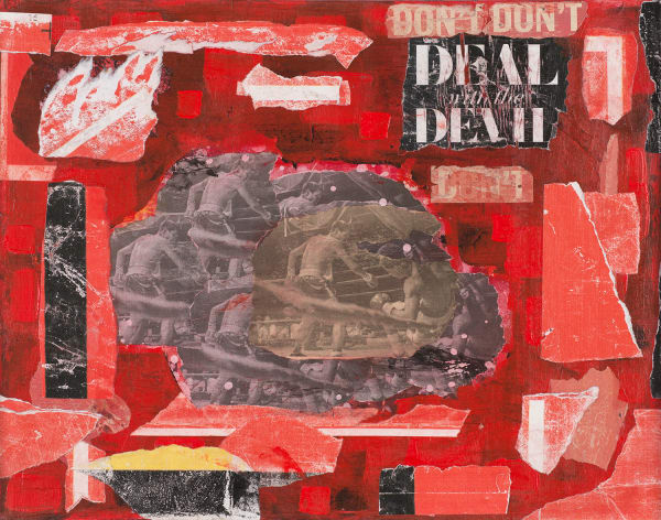 William Greiner Down for the Count, 2017 Wood cut outs and paint on panel 24 x 30 in 61 x 76.2 cm