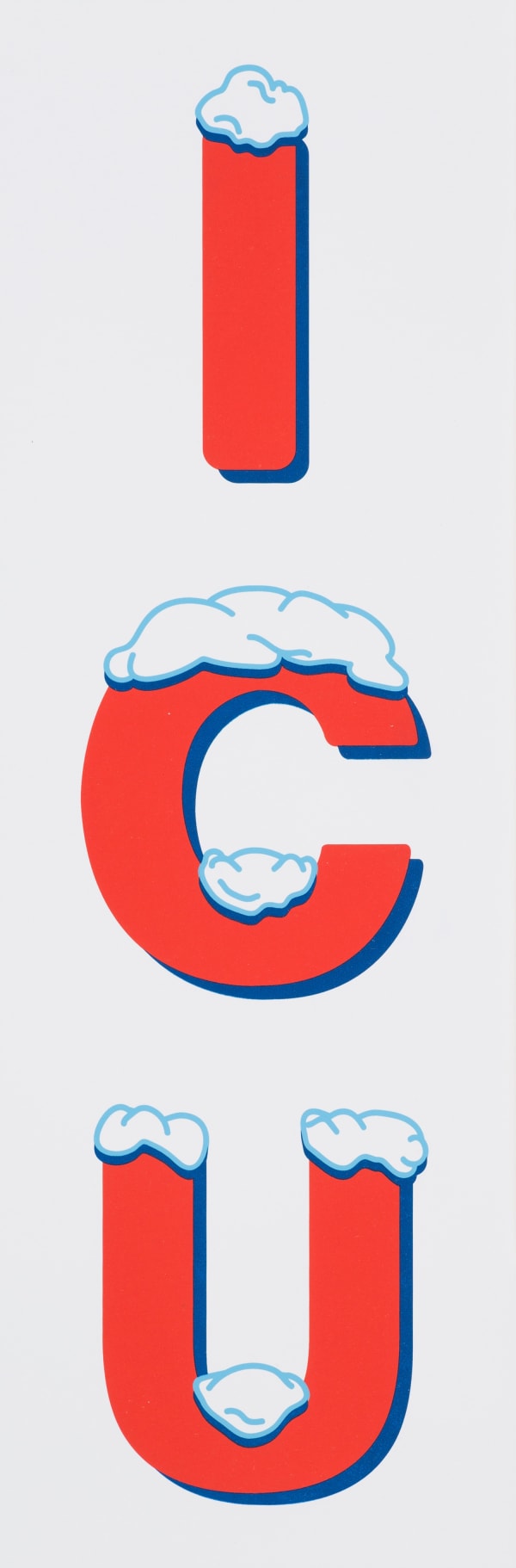 William Greiner ICU, 2019 Silk Screen on Paper 23 3/4 x 8 in 60.3 x 20.3 cm