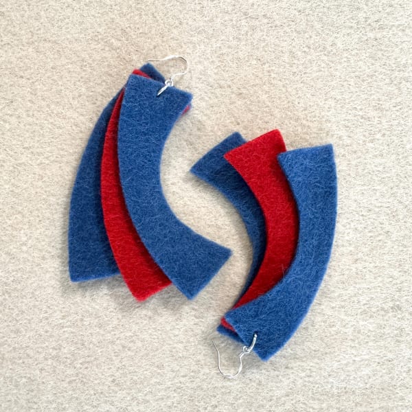 Christine Sullivan, Two-Tone Felt ARC Earrings, 2024