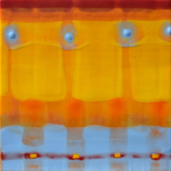 Karine Swenson Dream of Summer Rain, 2021 Encaustic on Birch 13 1/8 x 13 1/8 x 2 in 33.3 x 33.3 x 5.1 cm