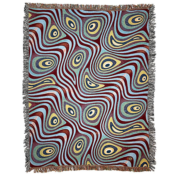 Shan Ogdemli, Fluid Waves Red Blanket , 2024