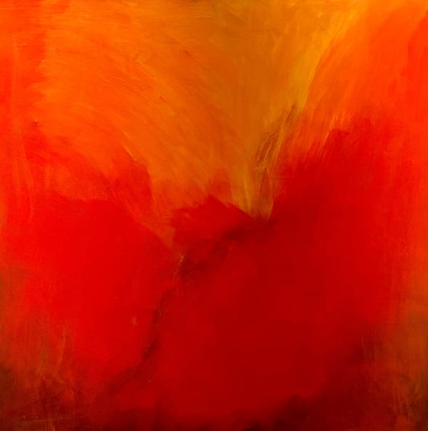ELLEN KOMENT Arroyo on Fire, 1998 Oil on Canvas 3 x 3 in 7.6 x 7.6 cm