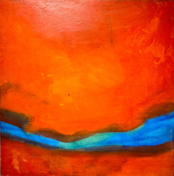 ELLEN KOMENT Blue Runs Through It , 1998 Oil on Canvas 24 x 24 in 61 x 61 cm