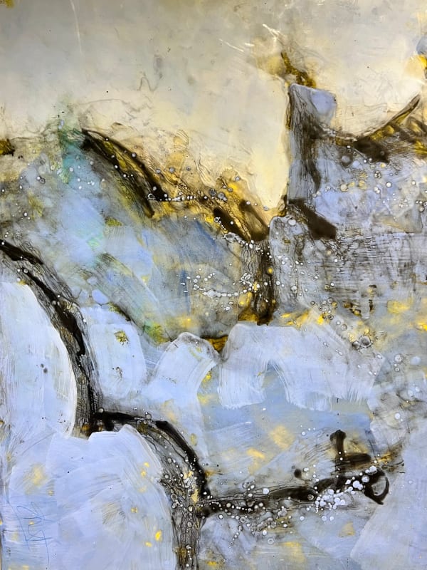 ELLEN KOMENT Time to Meet Him (a) , 2020 Encaustic on Panel 48 x 36 in 121.9 x 91.4 cm