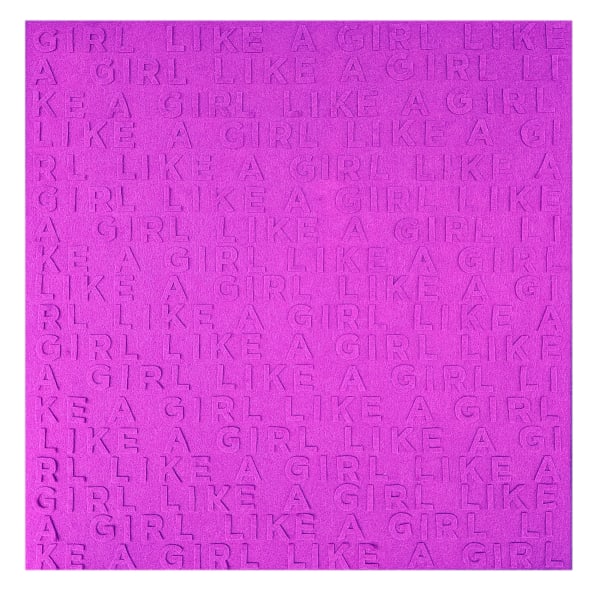 Christine Sullivan Like A Girl, 2024 Wool felt on wood 24 x 24 in 61 x 61 cm