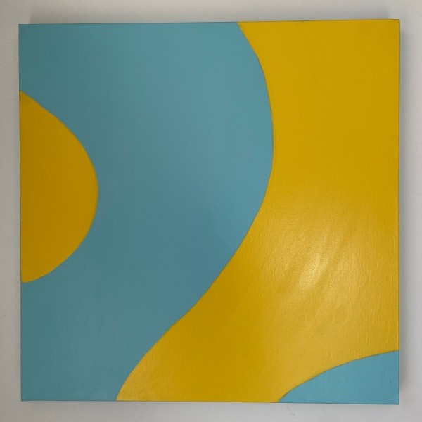 William Greiner Road Signs in Designer Color (Blue/Yellow), 2023 Acrylic on canvas 24 x 24 in 61 x 61 cm