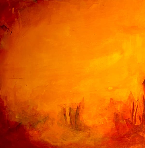 ELLEN KOMENT Crows Feet , 1998 Oil on Canvas 18 x 18 in 45.7 x 45.7 cm