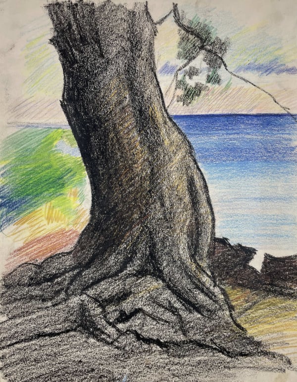 Joseph Stella, Untitled (Tree Trunks)