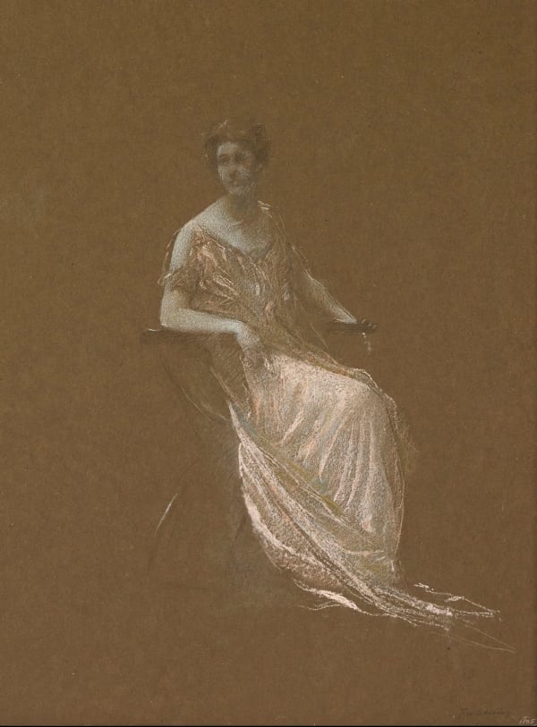 Thomas Wilmer Dewing, Seated Woman, c. 1915-20