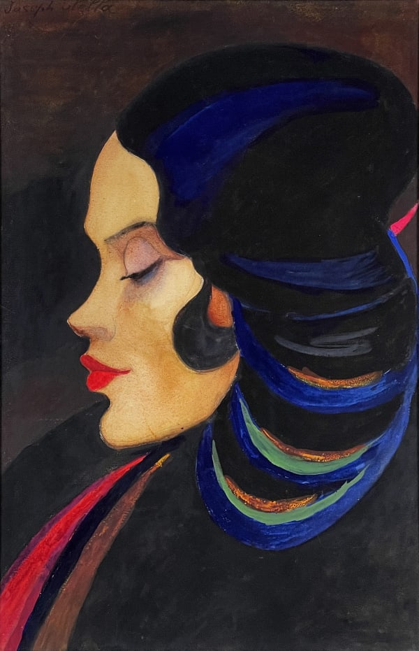 Joseph Stella, Untitled (Woman's Head in Profile)