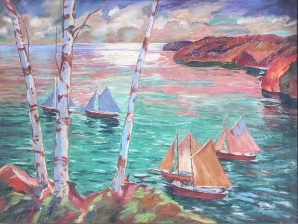 Jonas Lie, Sailing (Sailboats in a Harbor)