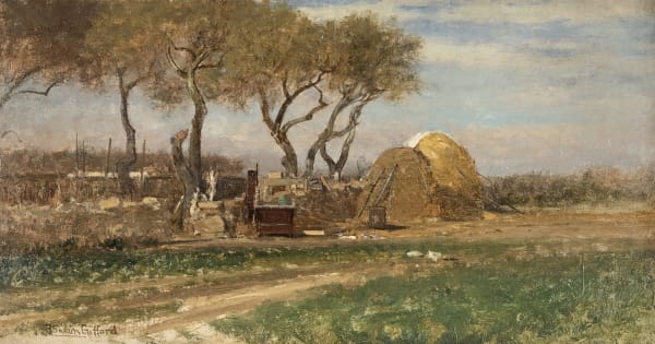 Robert Swain Gifford, Landscape with Haystacks