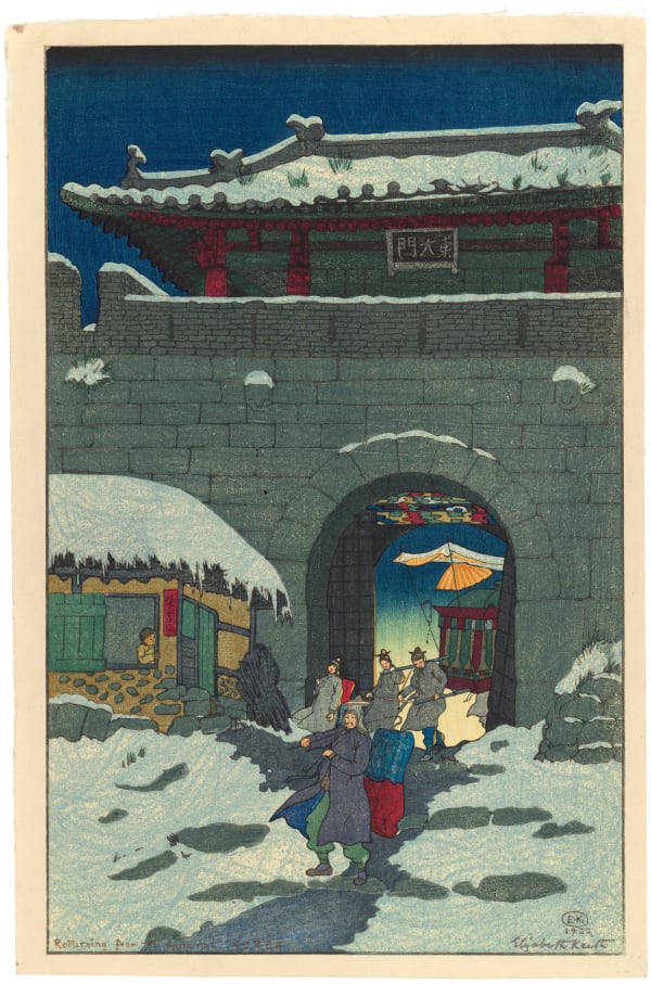 Elizabeth Keith (1887-1956), Returning from the Funeral, Korea, 1922