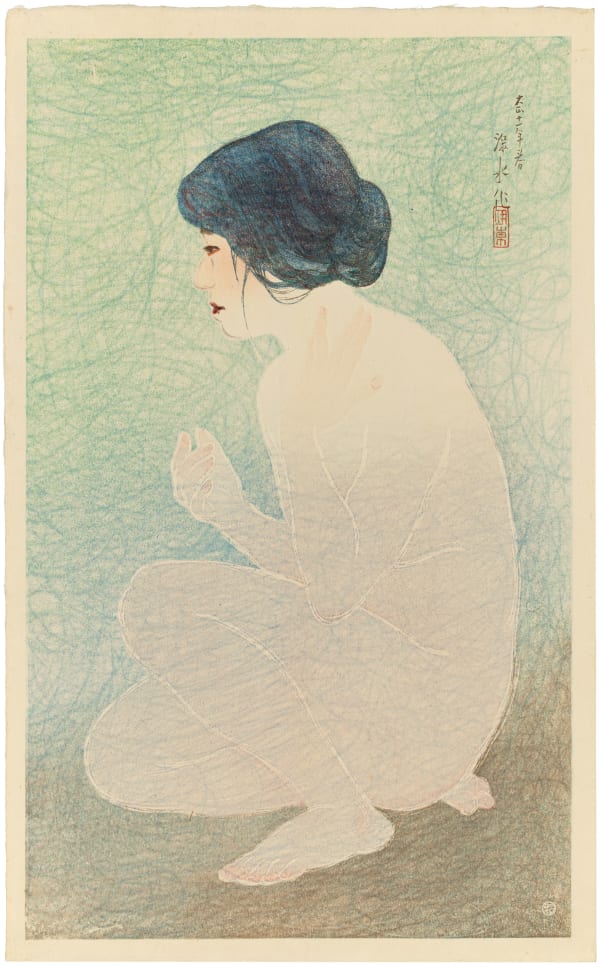 Ito Shinsui (1898-1972), 'Bathing in Early Summer' (Shoka no yoku), from the series 'Twelve Images of Modern Beauties' (Shin bijin Juni sugata), 1922