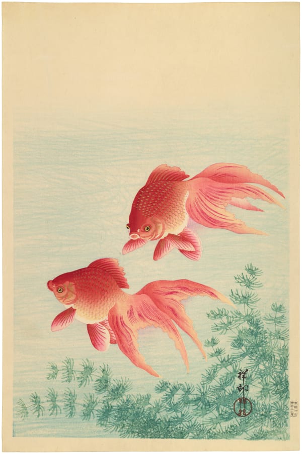 Ohara Koson (1877-1945), Two goldfish, 1926