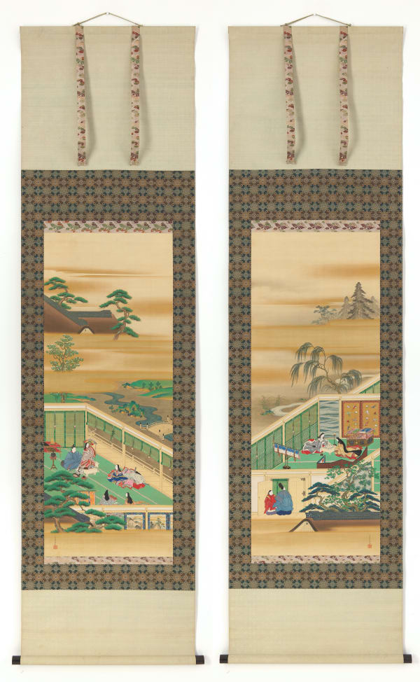 Watanabe Hiroteru (1778-1838) - Aoi and Utsusemi Chapters of The Tale of Genji, Edo period (early 19th century)