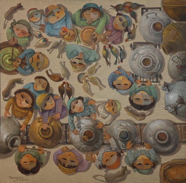 Taha El-Kourany Untitled, 2020 Oil on Canvas 150 x 150 cm 59 3/50 x 59 3/50 in
