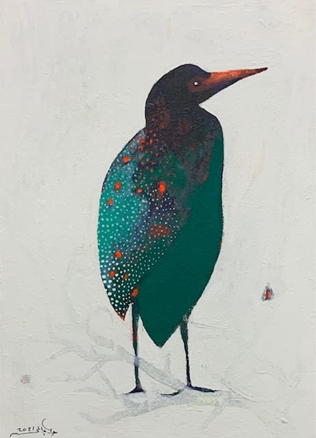 Abdel Wahab Abdel Mohsen Untitled, 2021 Acrylic on Canvas 60 x 43 23 31/50 x 16 93/100