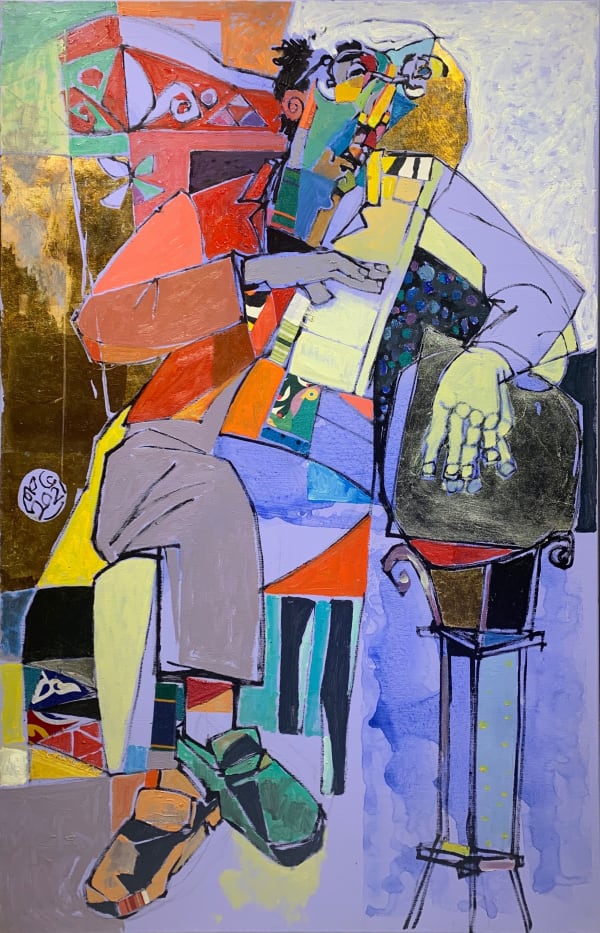 Assem Abdel Fattah Untitled, 2020 Mixed Media on Canvas 120 x 80 cm 47 1/4 x 31 1/2 in