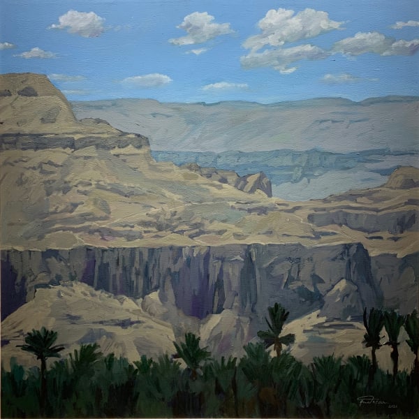 Ahmed Abdel Fattah غيوم بعد الظهر , 2021 Oil on canvas 100 x 100 cm 39 3/8 x 39 3/8 in