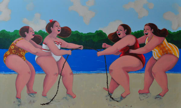 Esraa Zidan Mixed media on Canvas 90 x 150 cm 35 3/8 x 59 1/8 in