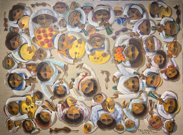 Taha El-Kourany Above the Head - فوق الرأس, 2021 Oil on Canvas 150 x 200 cm 59 1/2 x 78 1/2 in