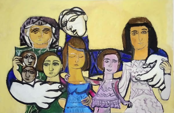 Houssam Ballan The Brother, 2021 Oil on Canvas 70 x 100 cm 27 1/2 x 39 3/8 in
