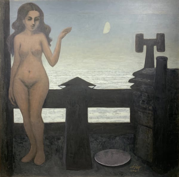 Ashraf Rasslan ميلاد فينوس, 2021 Oil on Canvas 120 x 120 cm 47 1/4 x 47 1/4 in