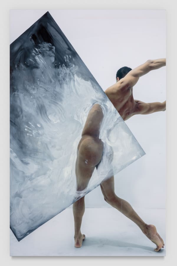 Benjamin Renoux Dance with Nothing #7, 2018 Photograph and oil on canvas