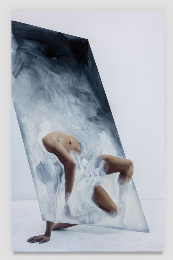 Benjamin Renoux Dance with Nothing #2, 2018 Photograph and oil on canvas