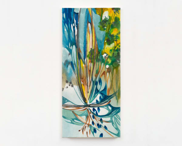 Ji Won Cha Between the trees, 2024 Oil and graphite on canvas