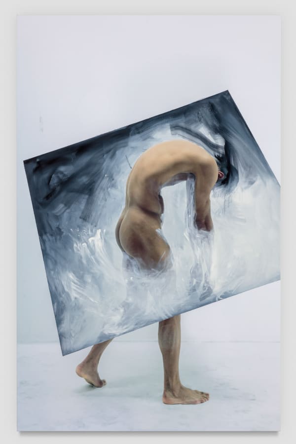 Benjamin Renoux Dance with Nothing #3, 2018 Photograph and oil on canvas