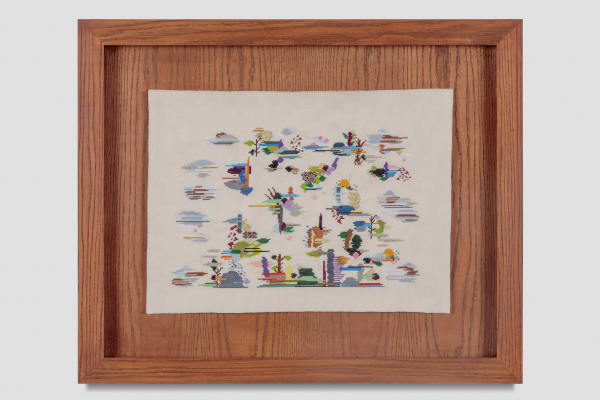 Iliodora Margellos Doing/Undoing (1), 2018 Handmade embroidery, thread on canvas